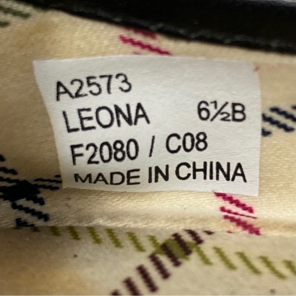 Coach Leona Black Leather Slip On Flats Shoes 6.5 - Picture 9 of 9